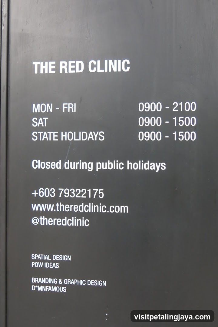 The Red Clinic Signage