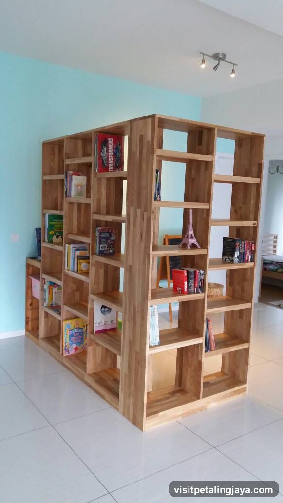 Wooden Bookshelf in Room