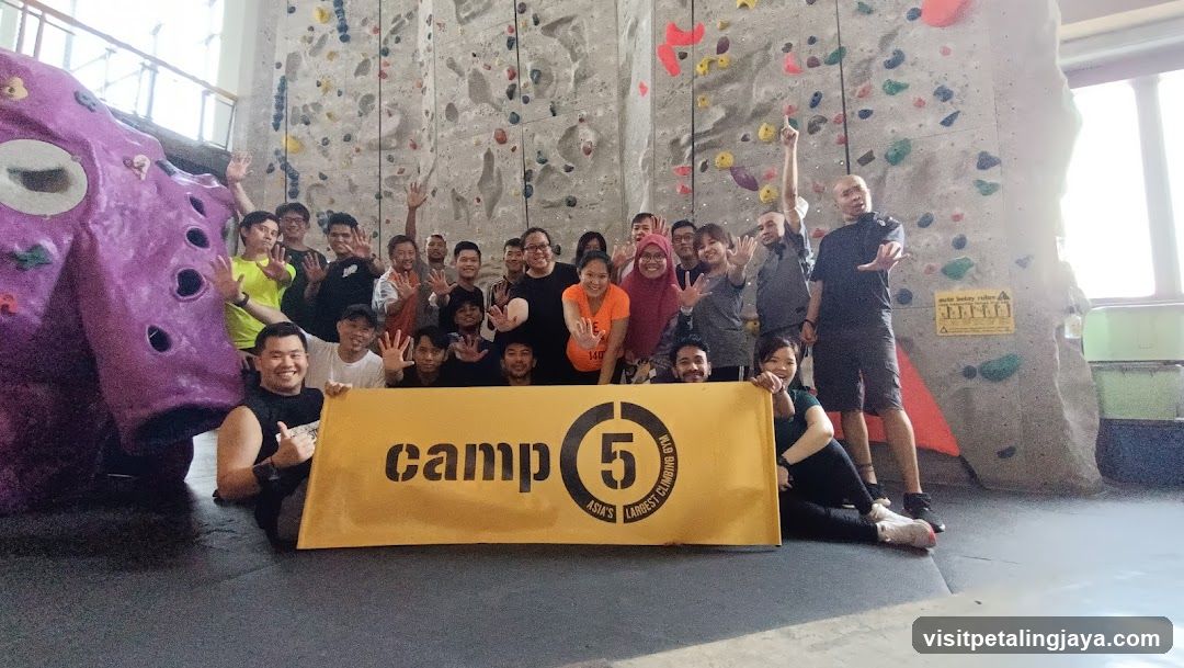 Camp Group Photo at Indoor Climbing Gym