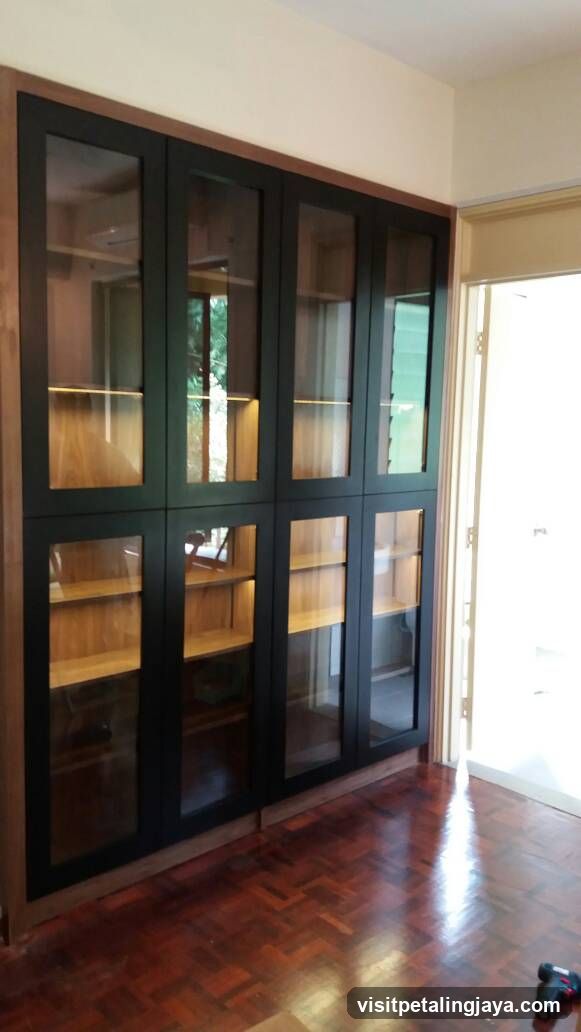Interior Storage Cabinet with Glass Doors