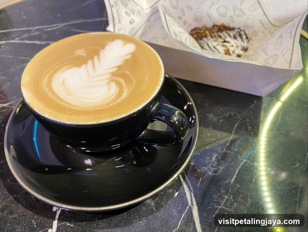 Latte Art Coffee and Pastry