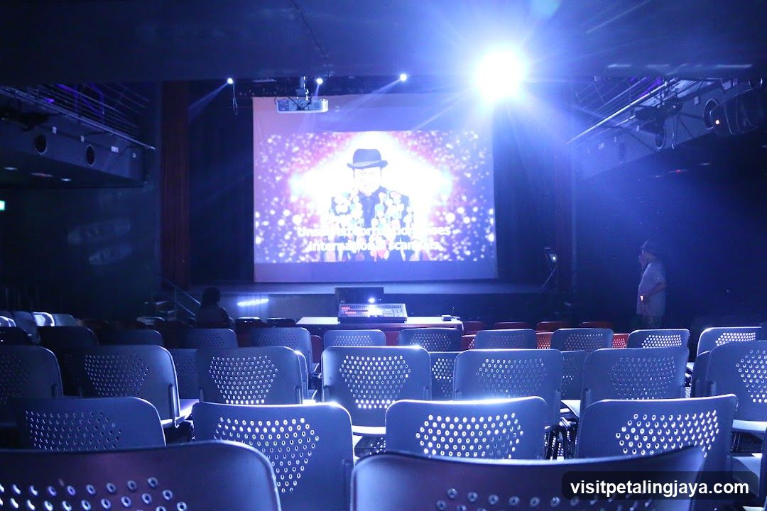 Theater Interior with Stage Screen