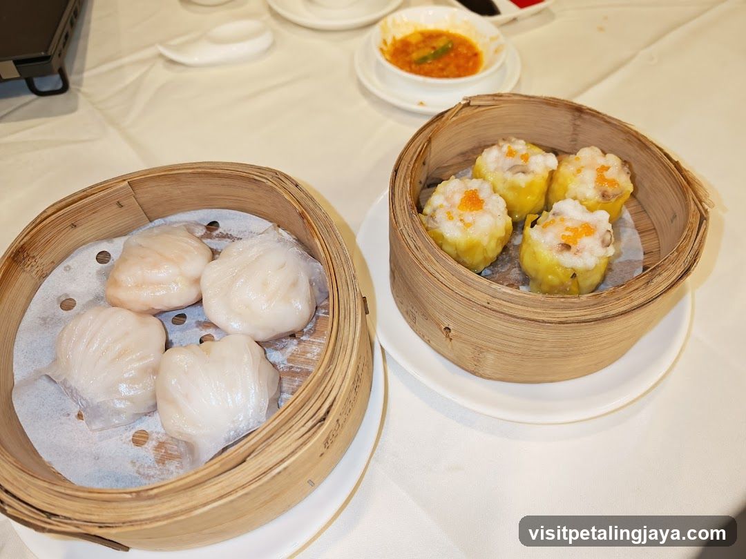Dim Sum Dishes in Bamboo Steamers