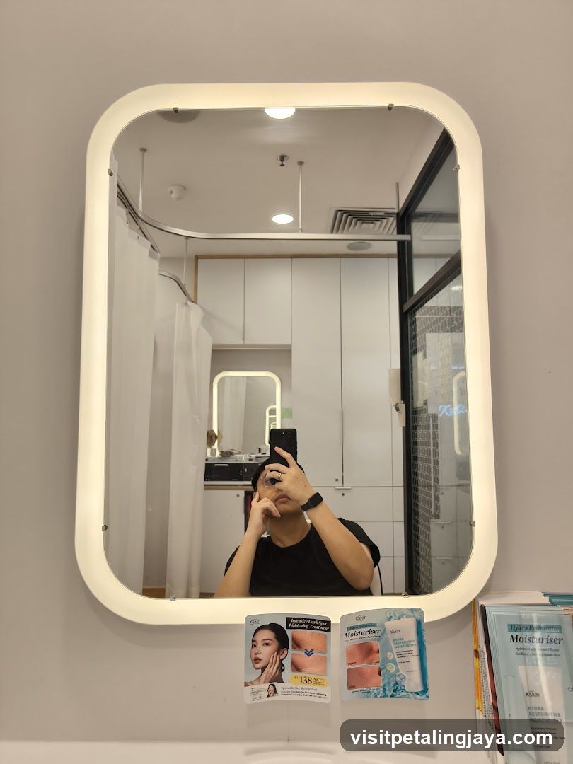 Mirror selfie in bathroom