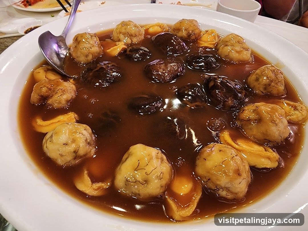 Braised Meatballs with Mushrooms and Oysters