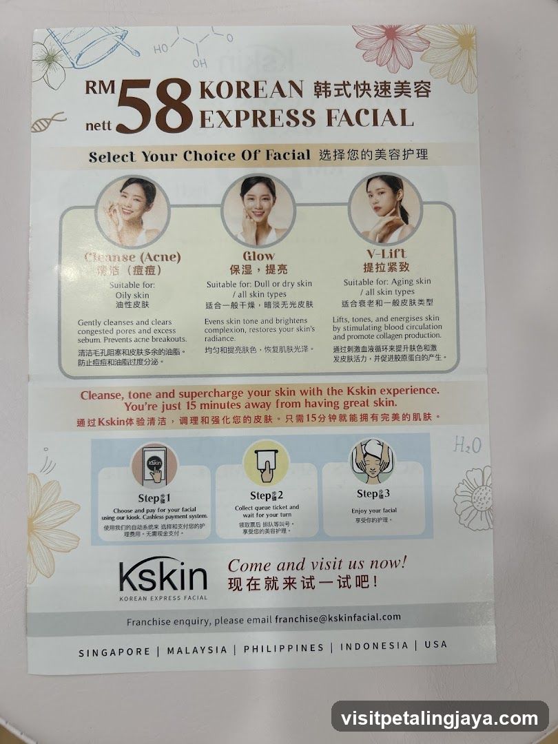 Kskin Korean Express Facial Ad