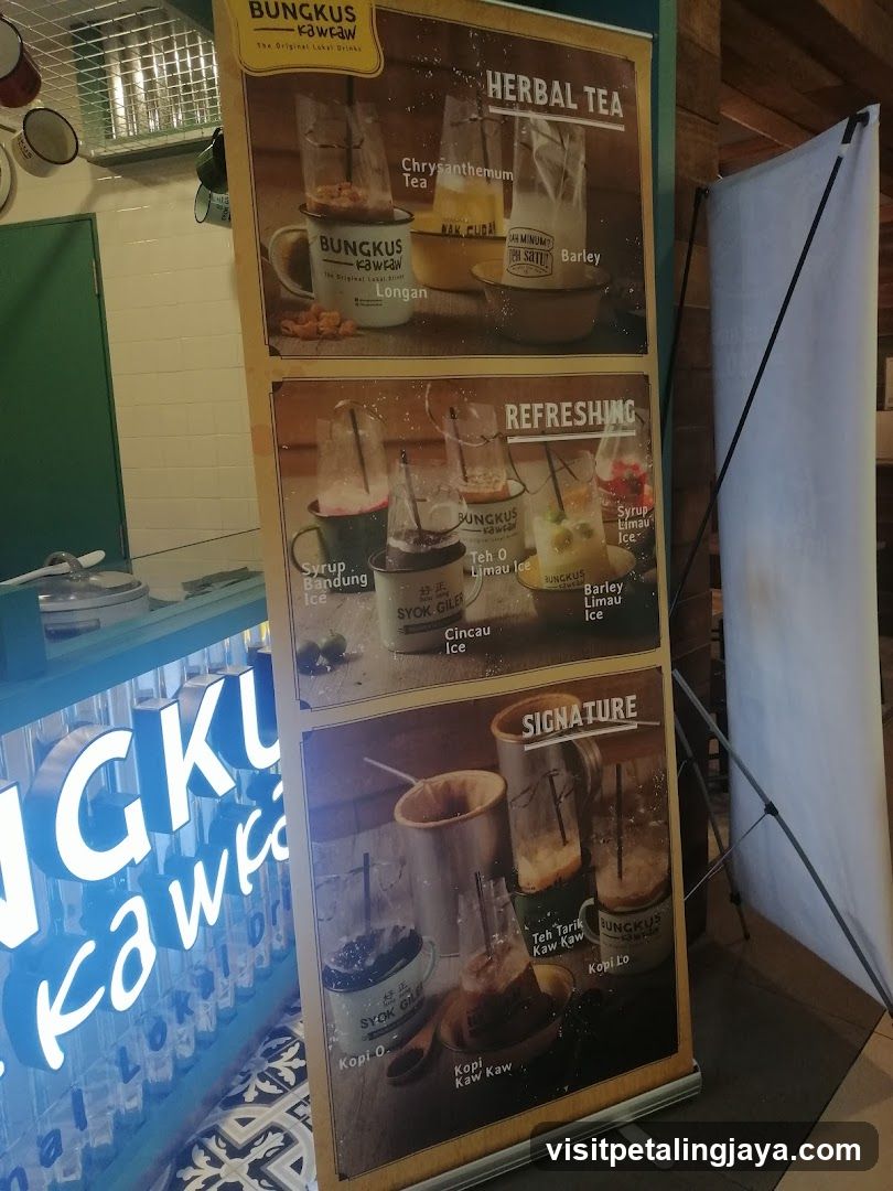 Bungkus Kawaw Menu Display