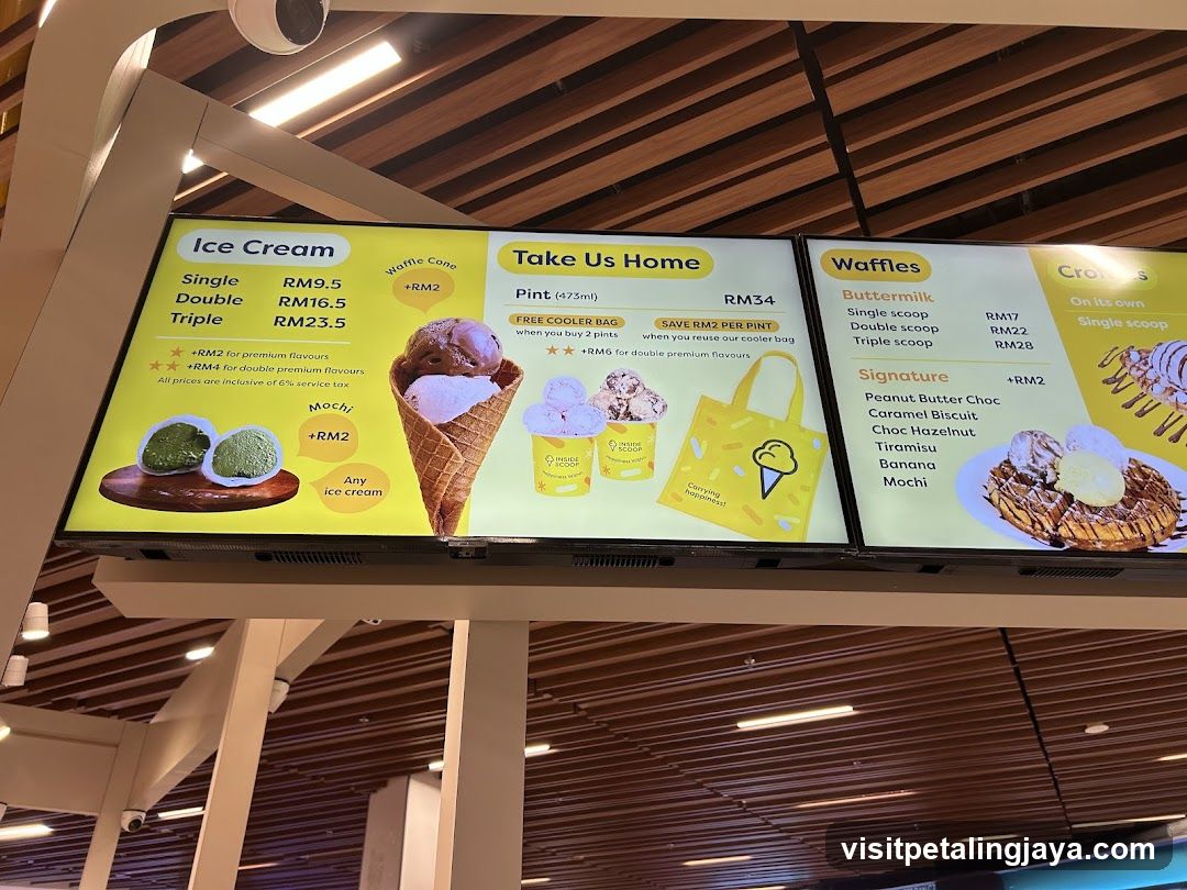 Ice Cream & Waffles Menu Board