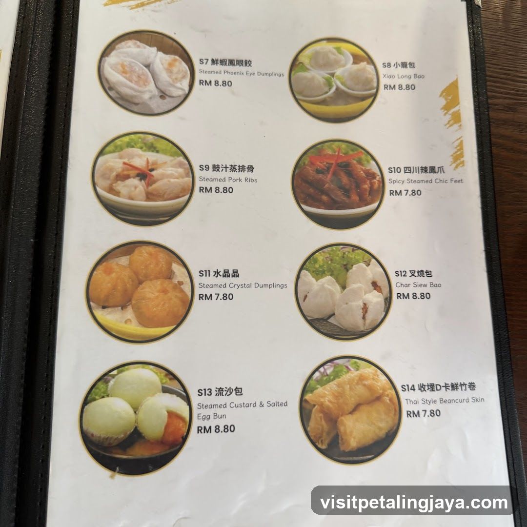 Dumpling and Chinese Cuisine Menu