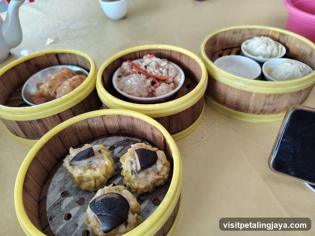 Dim Sum Dishes in Bamboo Steamers
