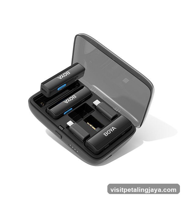 BOYA Wireless Microphone System in Charging Case
