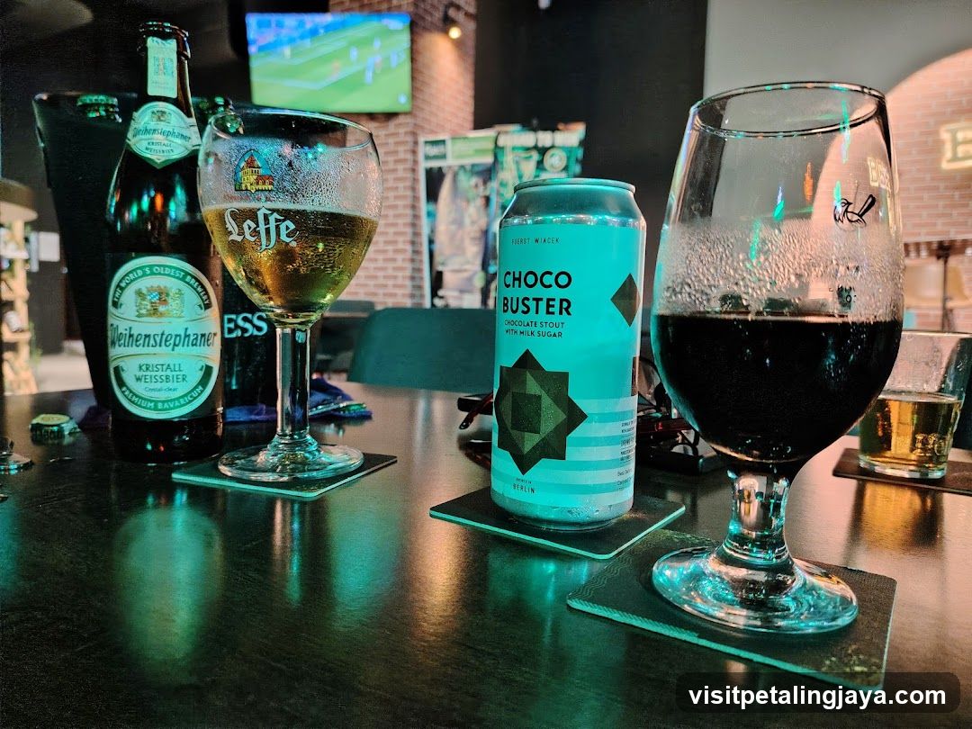 Beer and Stout Selection at Bar