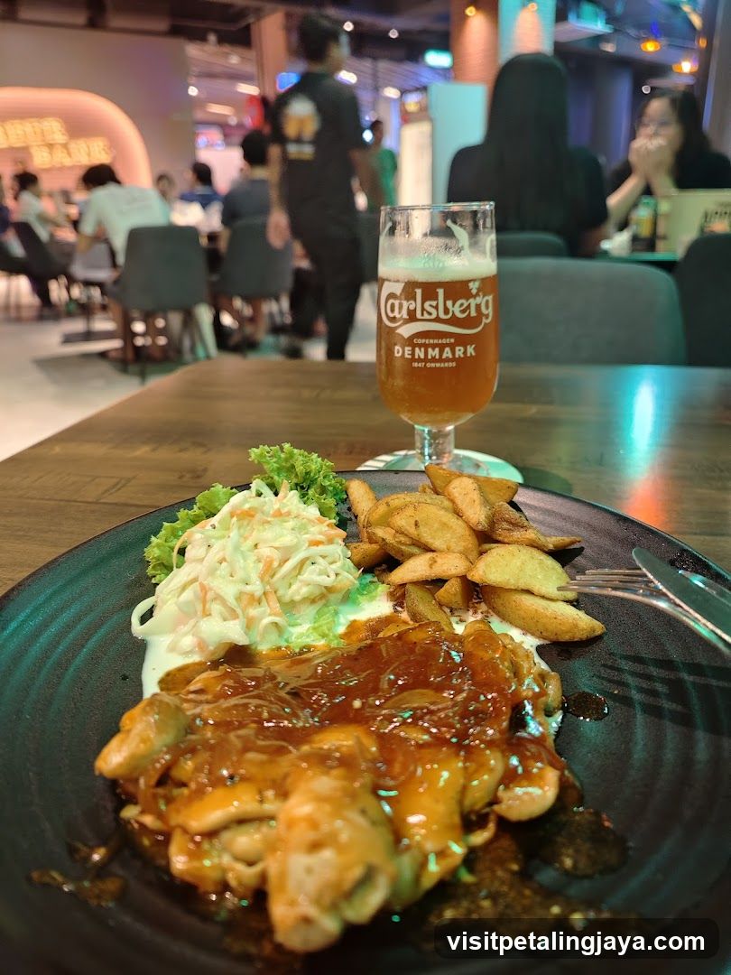 Carlsberg Beer and Fried Chicken Meal