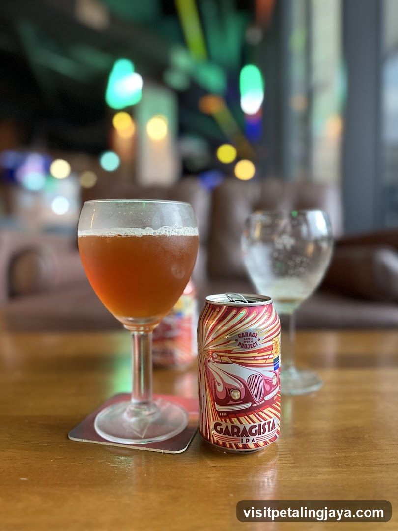 Garagista IPA on a table