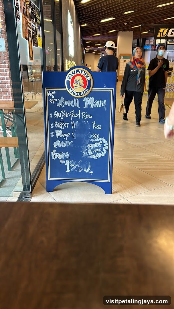 Paulaner Lunch Menu Board
