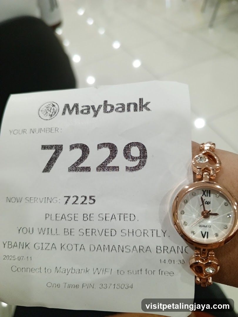 Maybank Queue Receipt