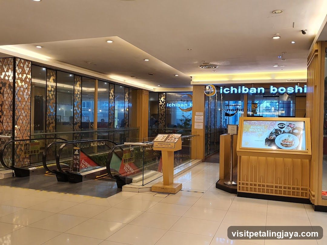 Mall Interior with Restaurant Entrance
