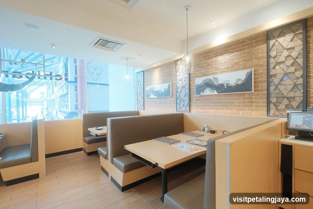 Restaurant Interior with Booth Seating