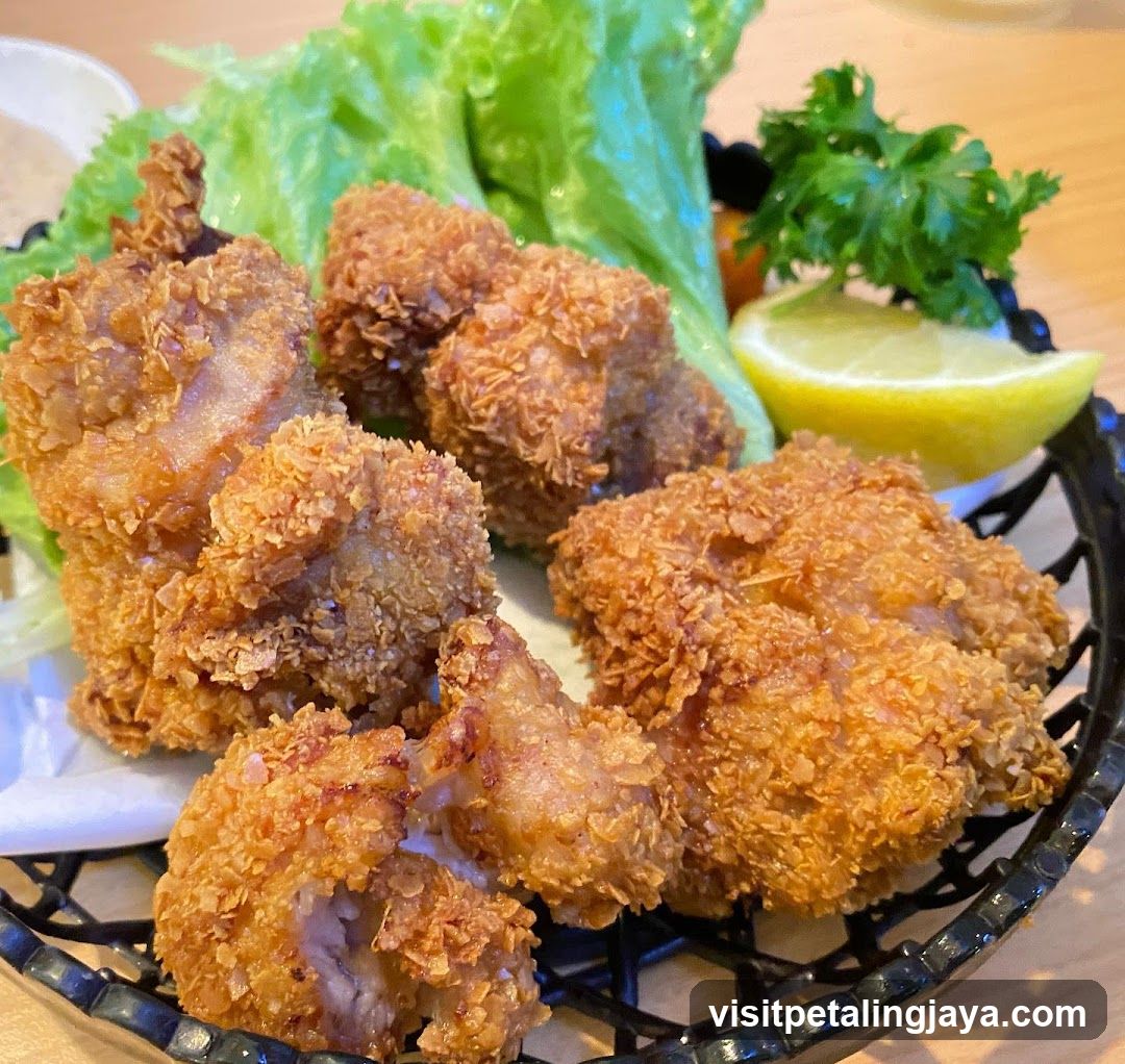 Fried Chicken with Garnish