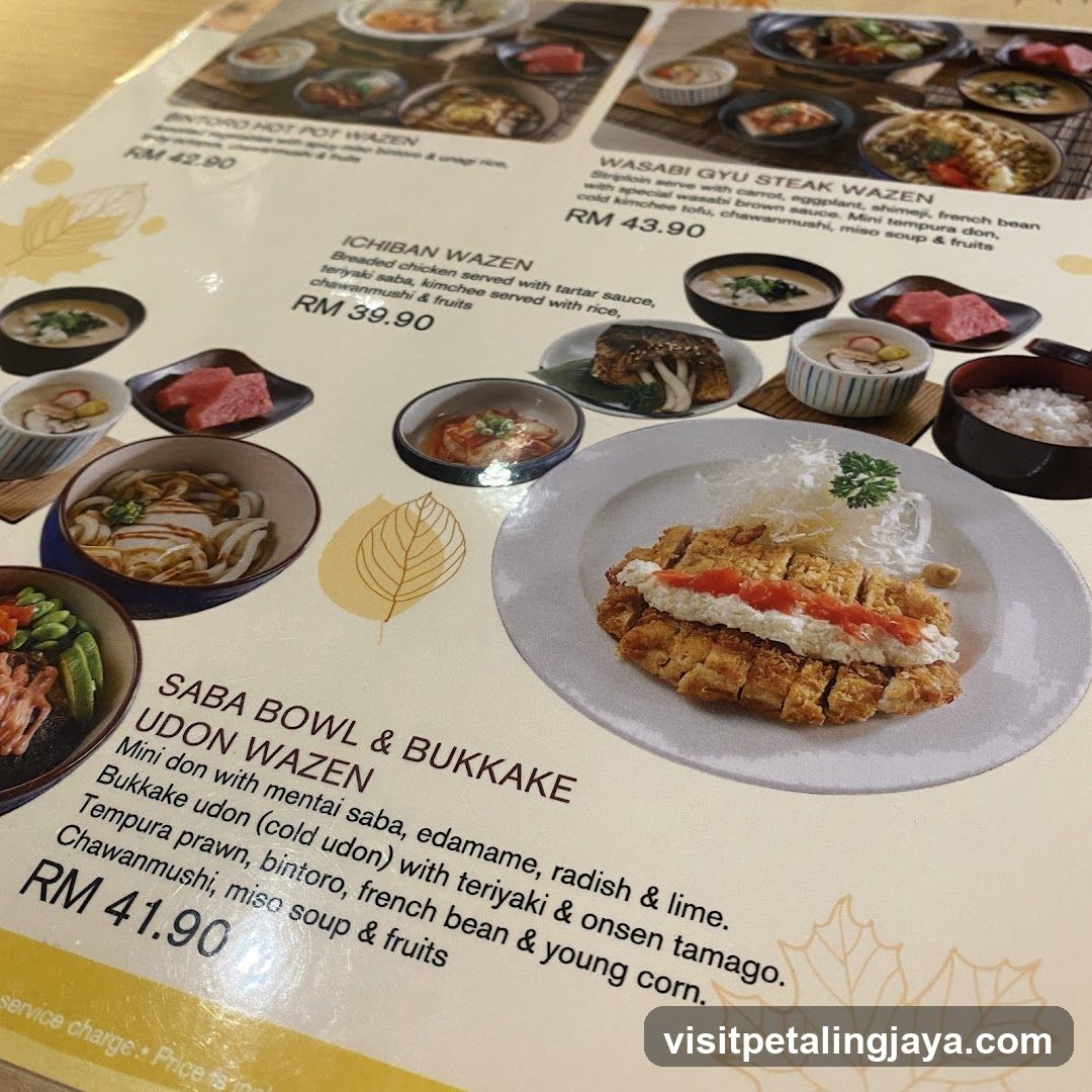 Japanese Cuisine Menu