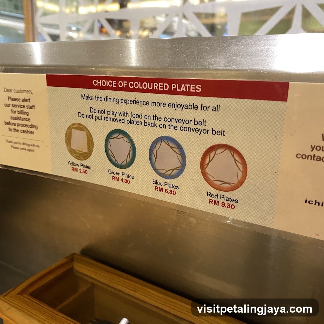 Coloured Plates Menu Sign