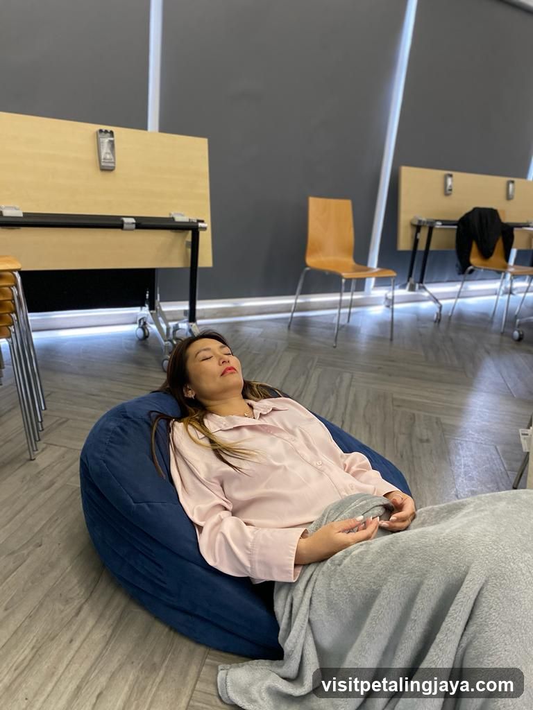 Person Sleeping in Bean Bag