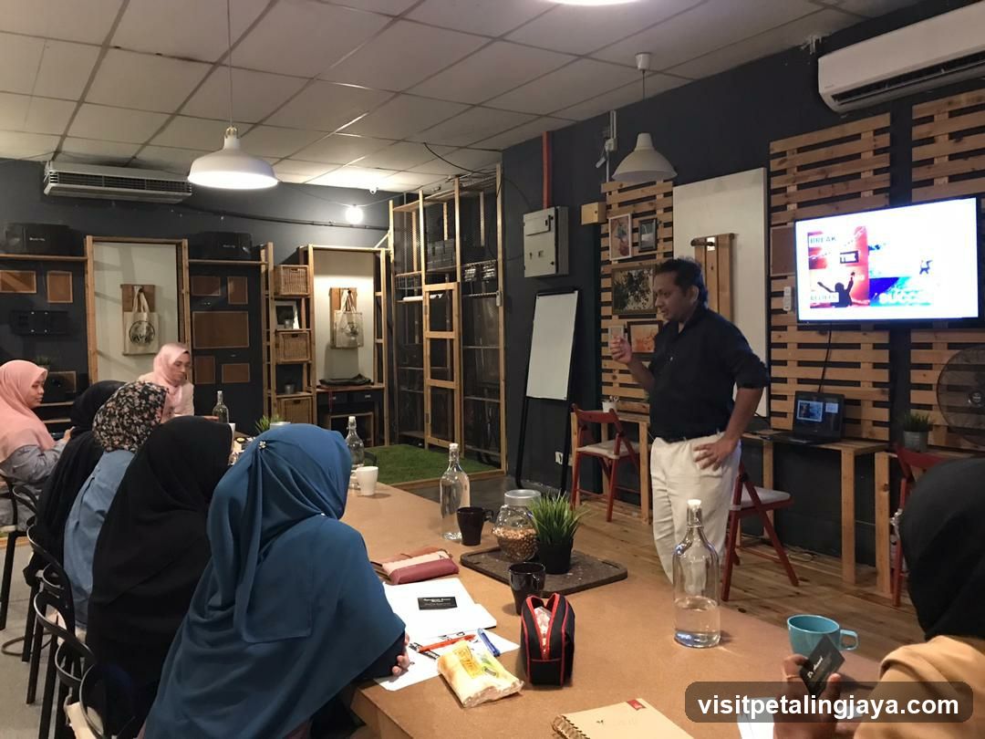Meeting in a modern office space