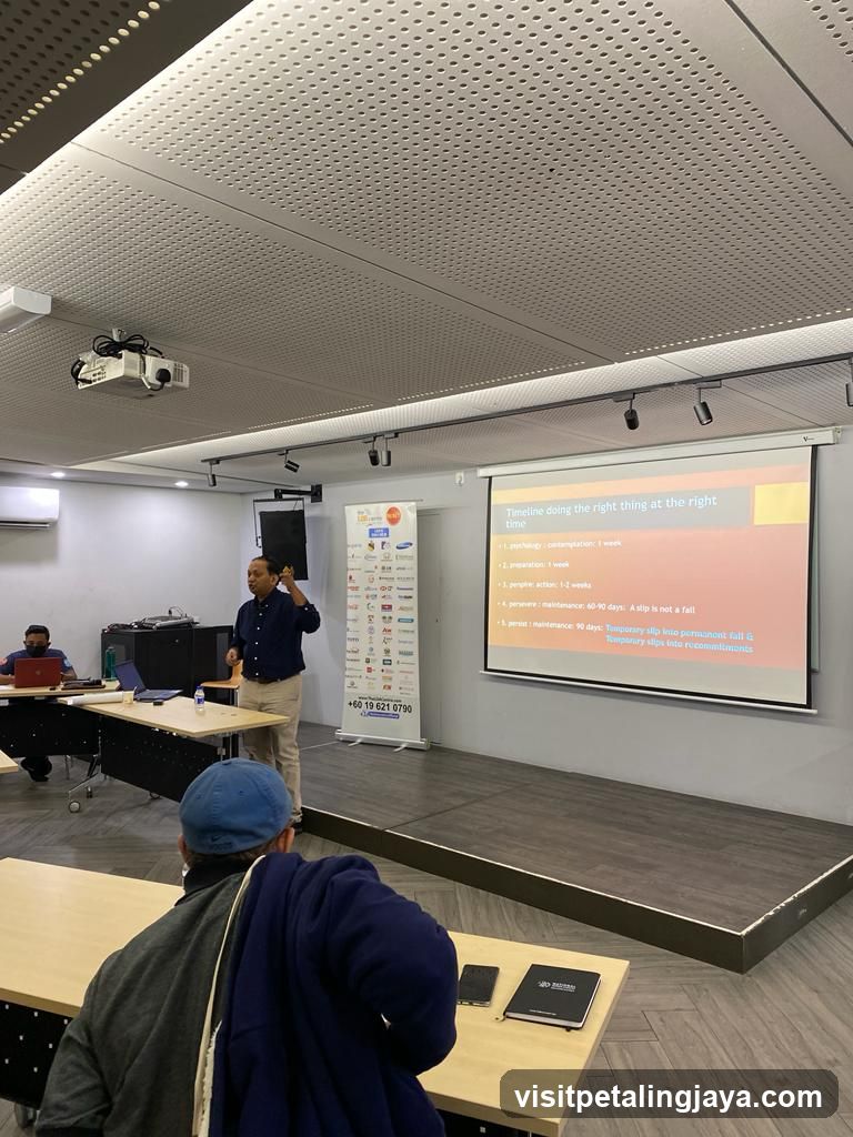 Presentation in a conference room