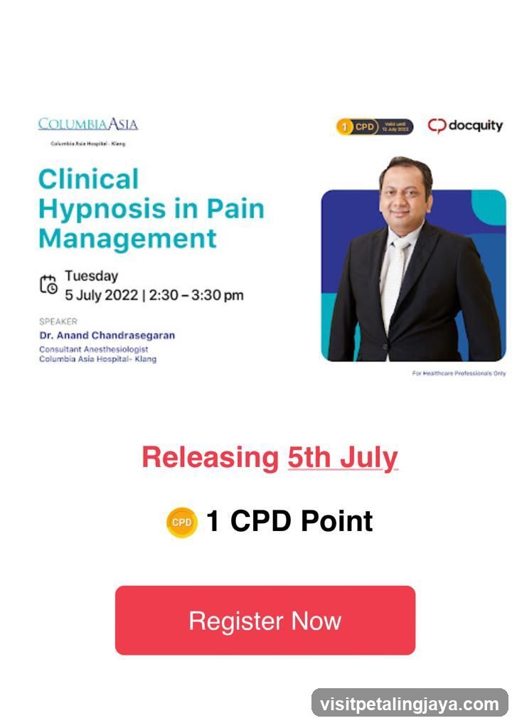 Clinical Hypnosis in Pain Management Event Flyer