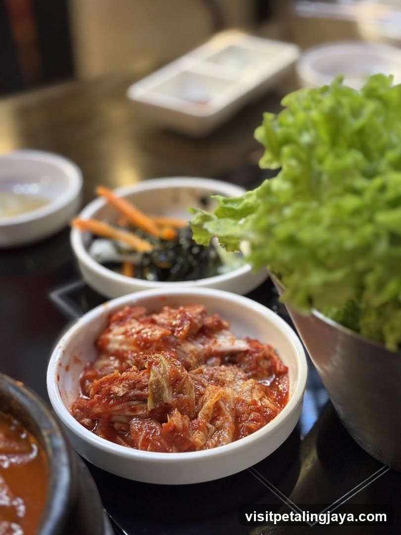 Korean Side Dishes and Lettuce