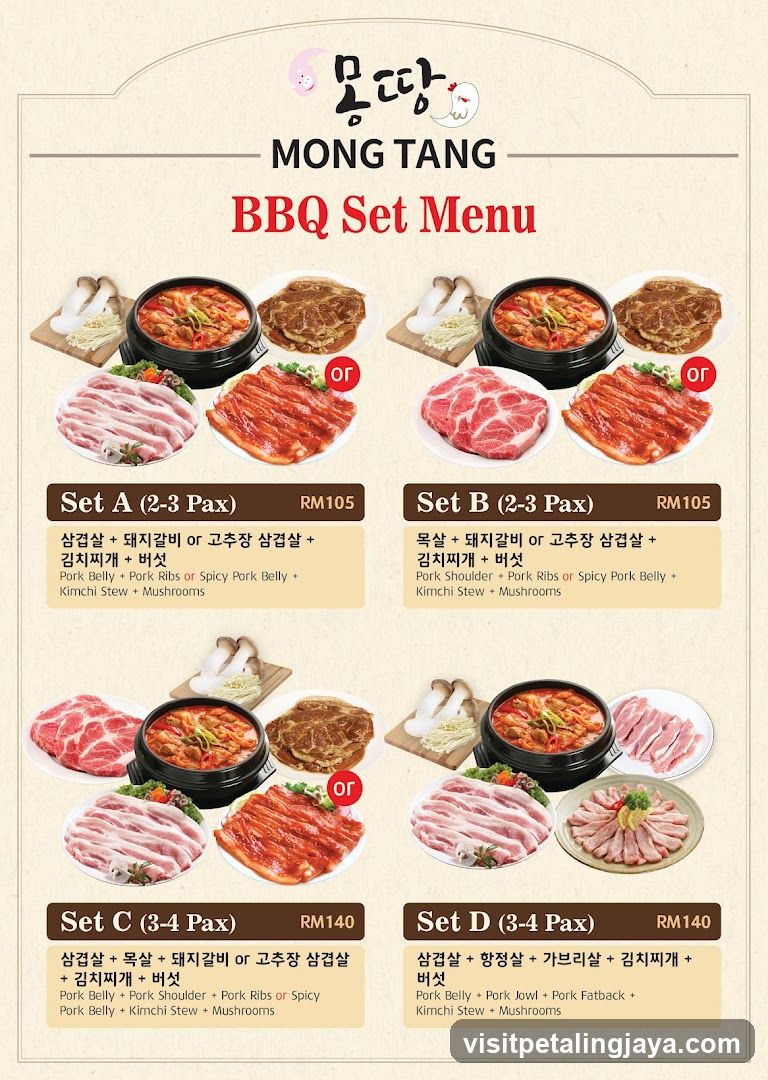 Mong Tang BBQ Set Menu