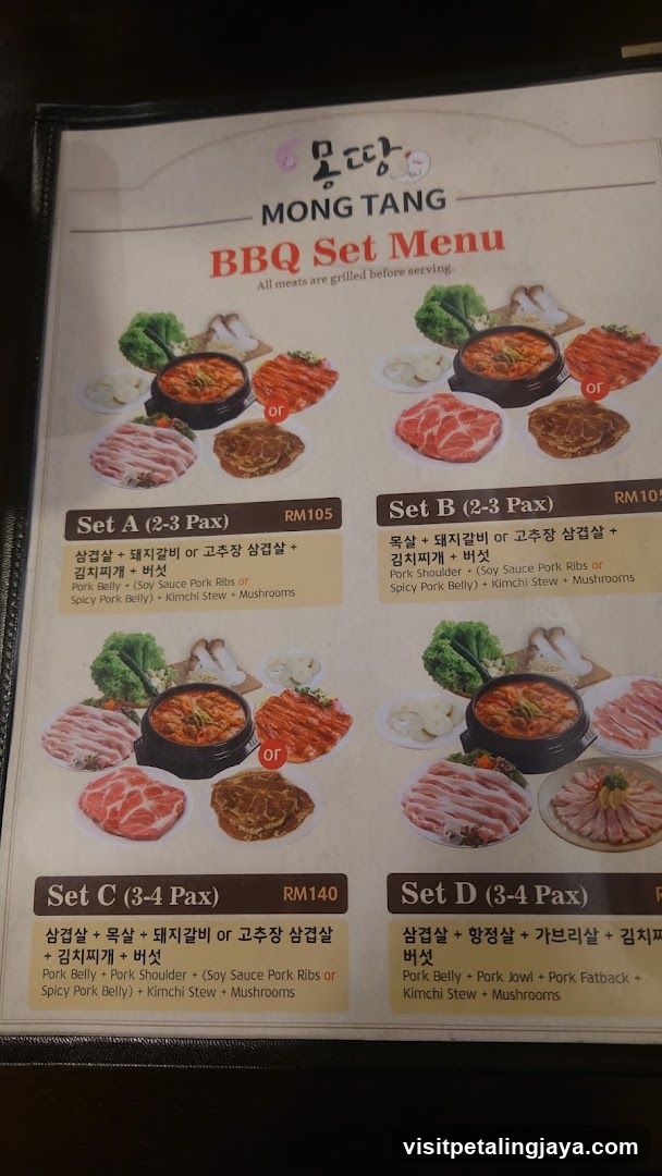 Mong Tang BBQ Set Menu