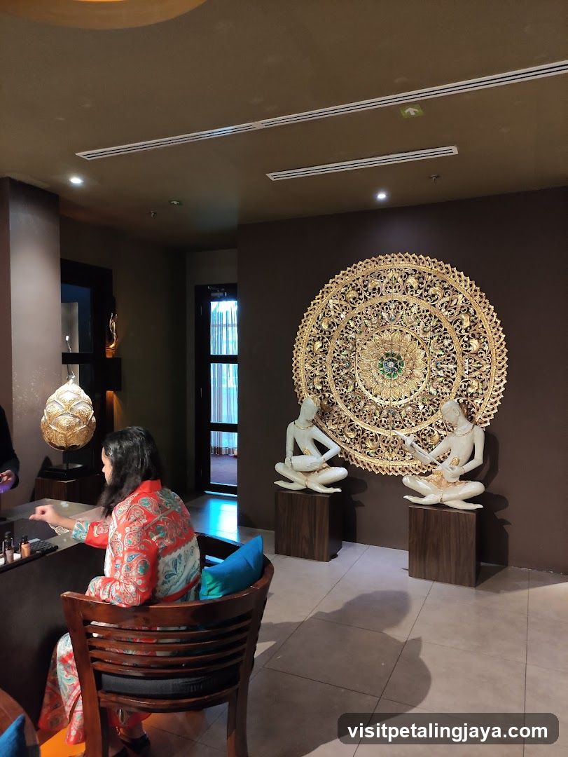 Interior with Decorative Art and Seating Area