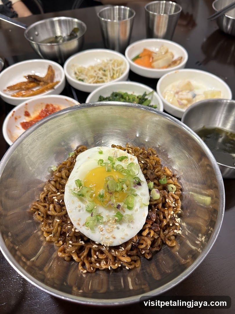 Korean Fried Rice Bowl with Side Dishes