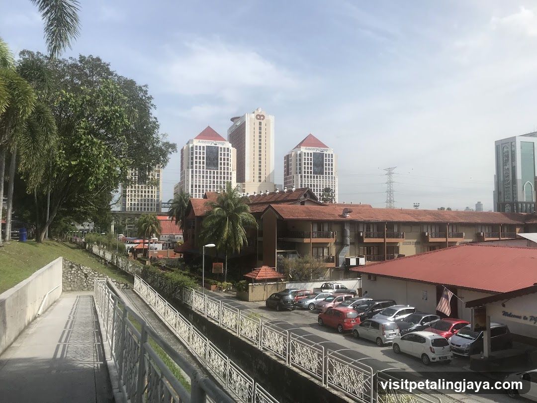Urban Street View with Parking Lot