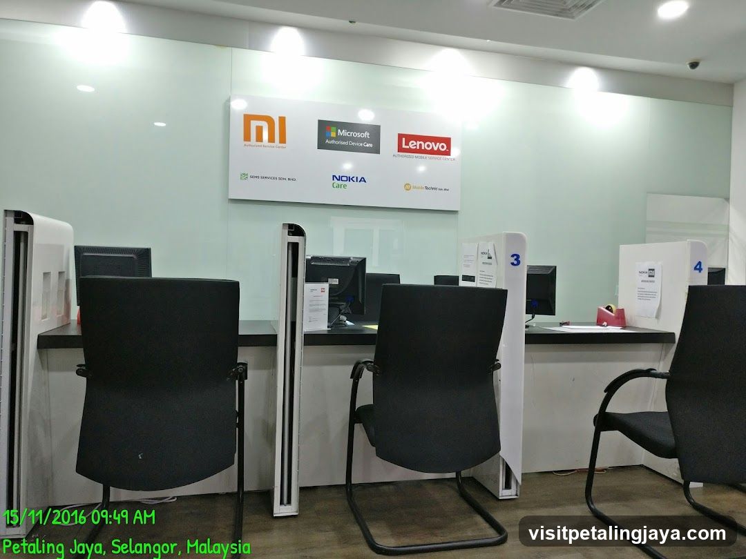 Service Desk Interior with Brand Logos