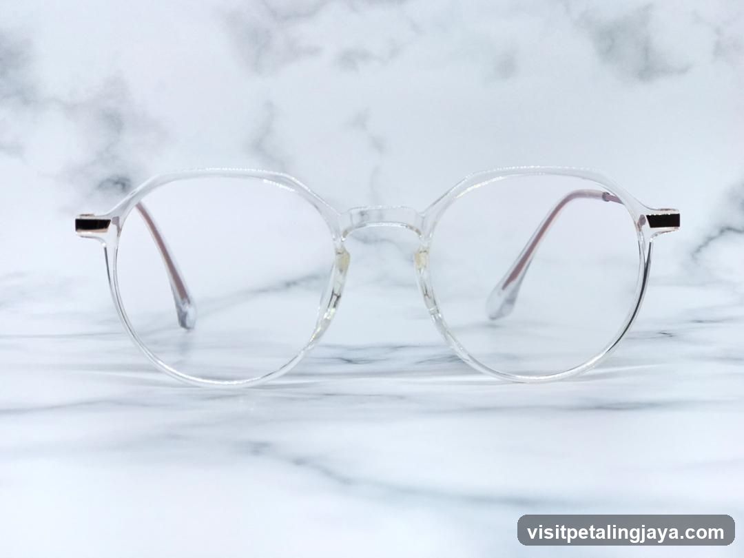 Clear Eyeglasses on Marble Surface
