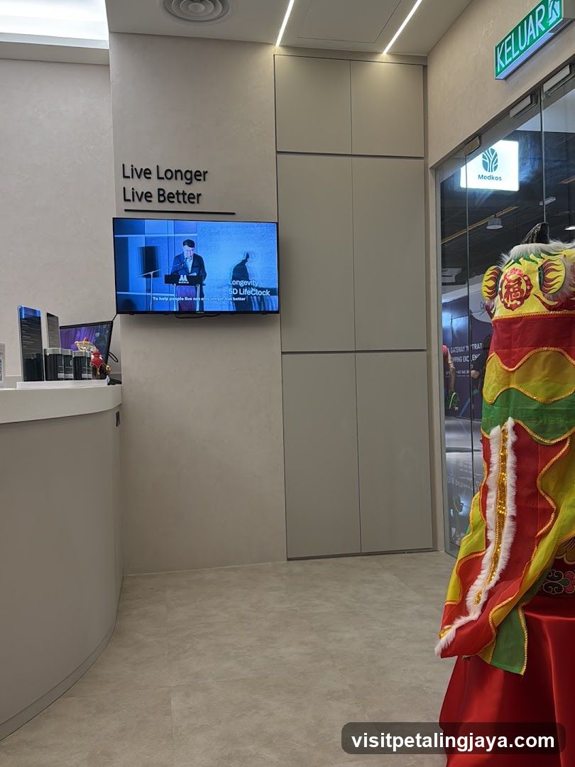 Medical Center Interior with Lion Dance Display