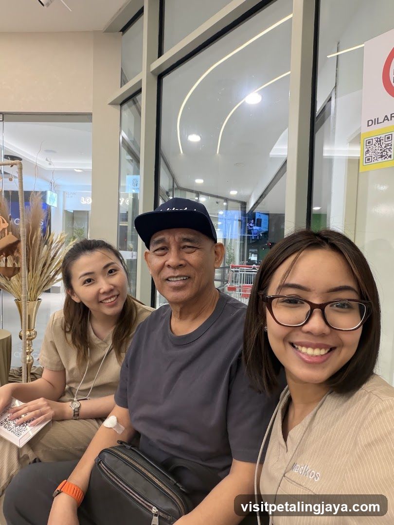 Group selfie in medical or retail setting