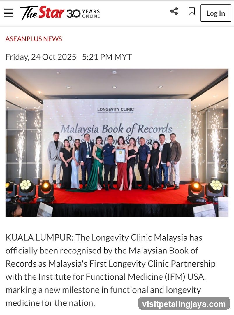 Longevity Clinic Malaysia Book of Records Recognition
