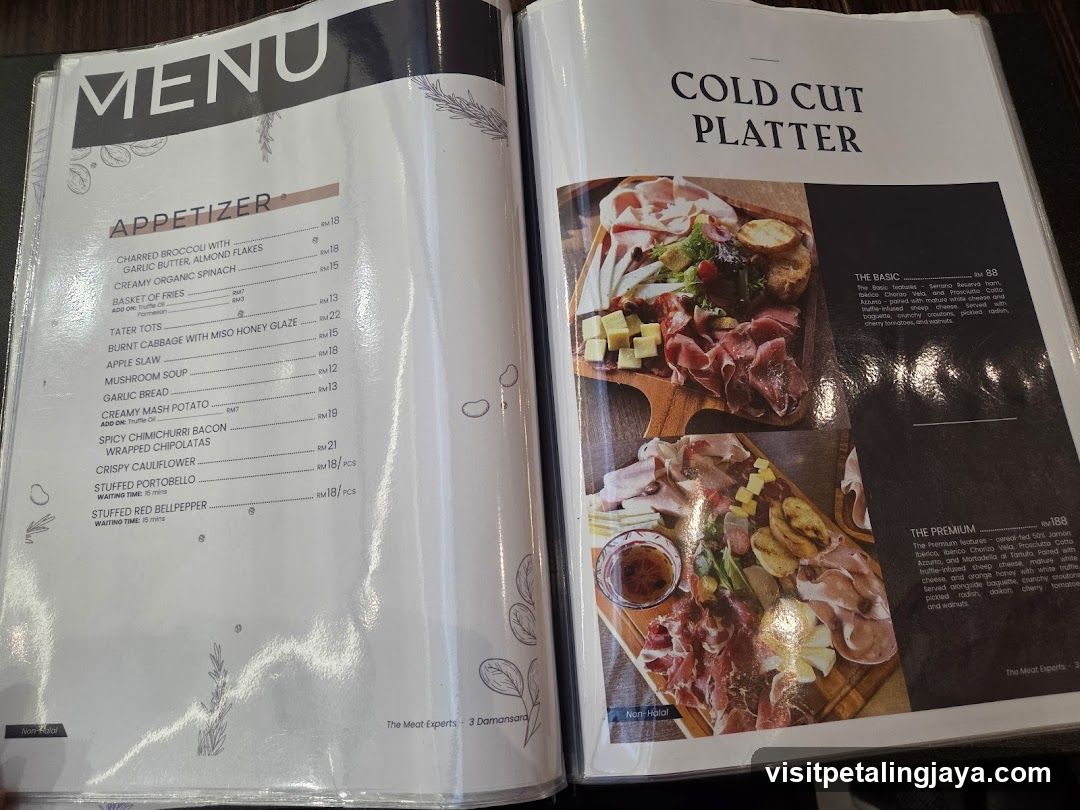 Cold Cut Platter Menu