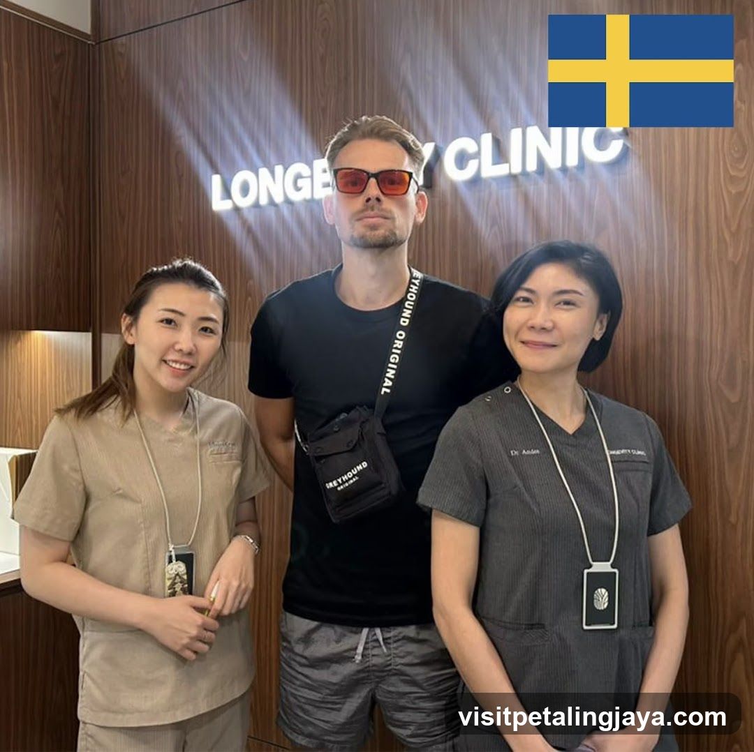 Staff at Longevity Clinic with Swedish Flag