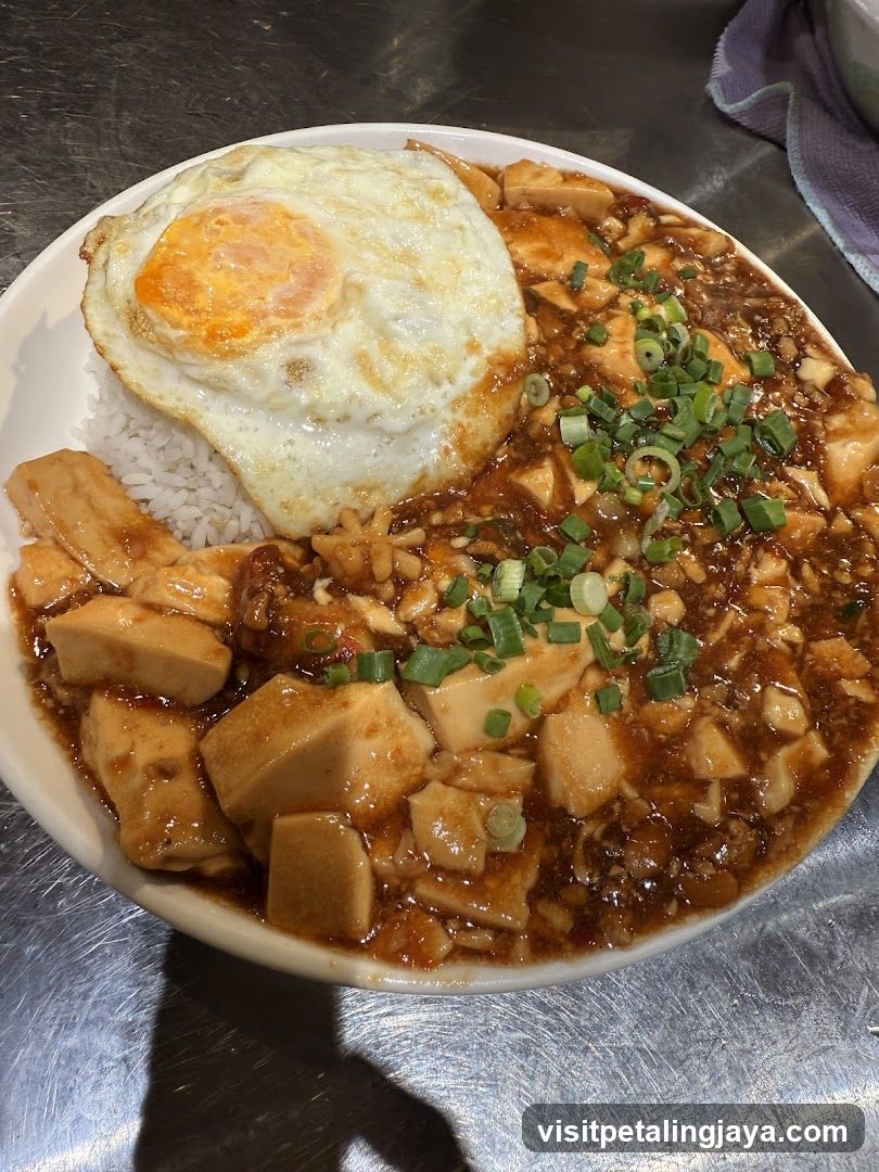 Mala Tofu Bowl with Fried Egg