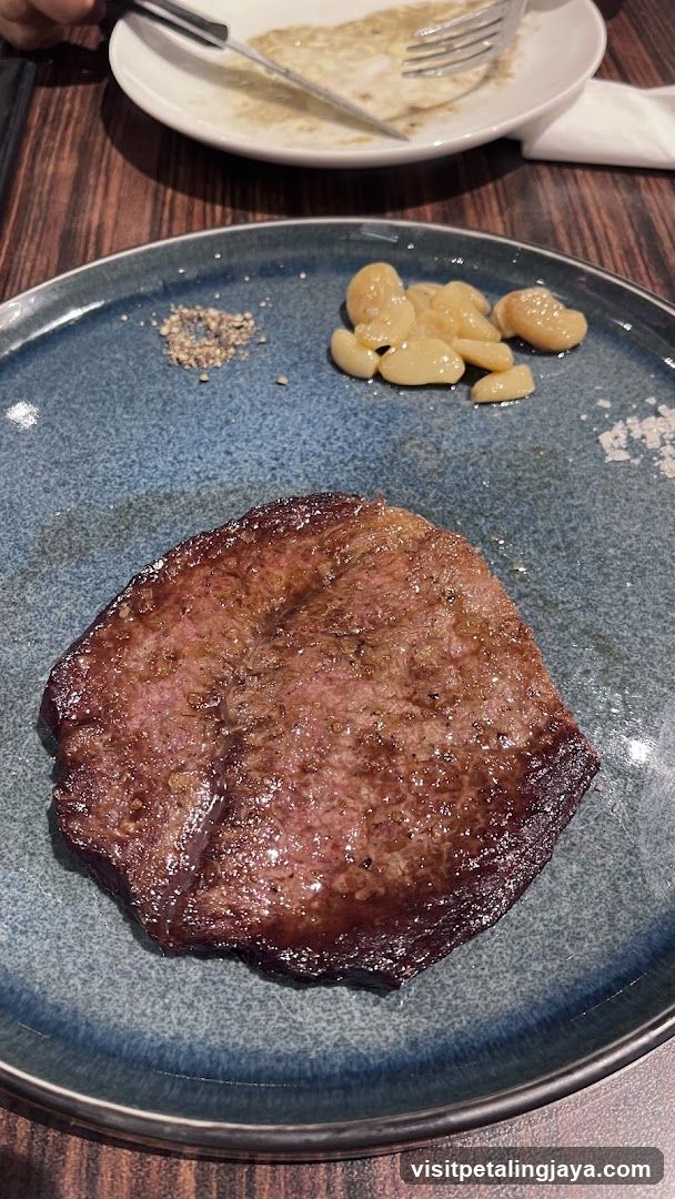 Steak with Garlic and Seasoning