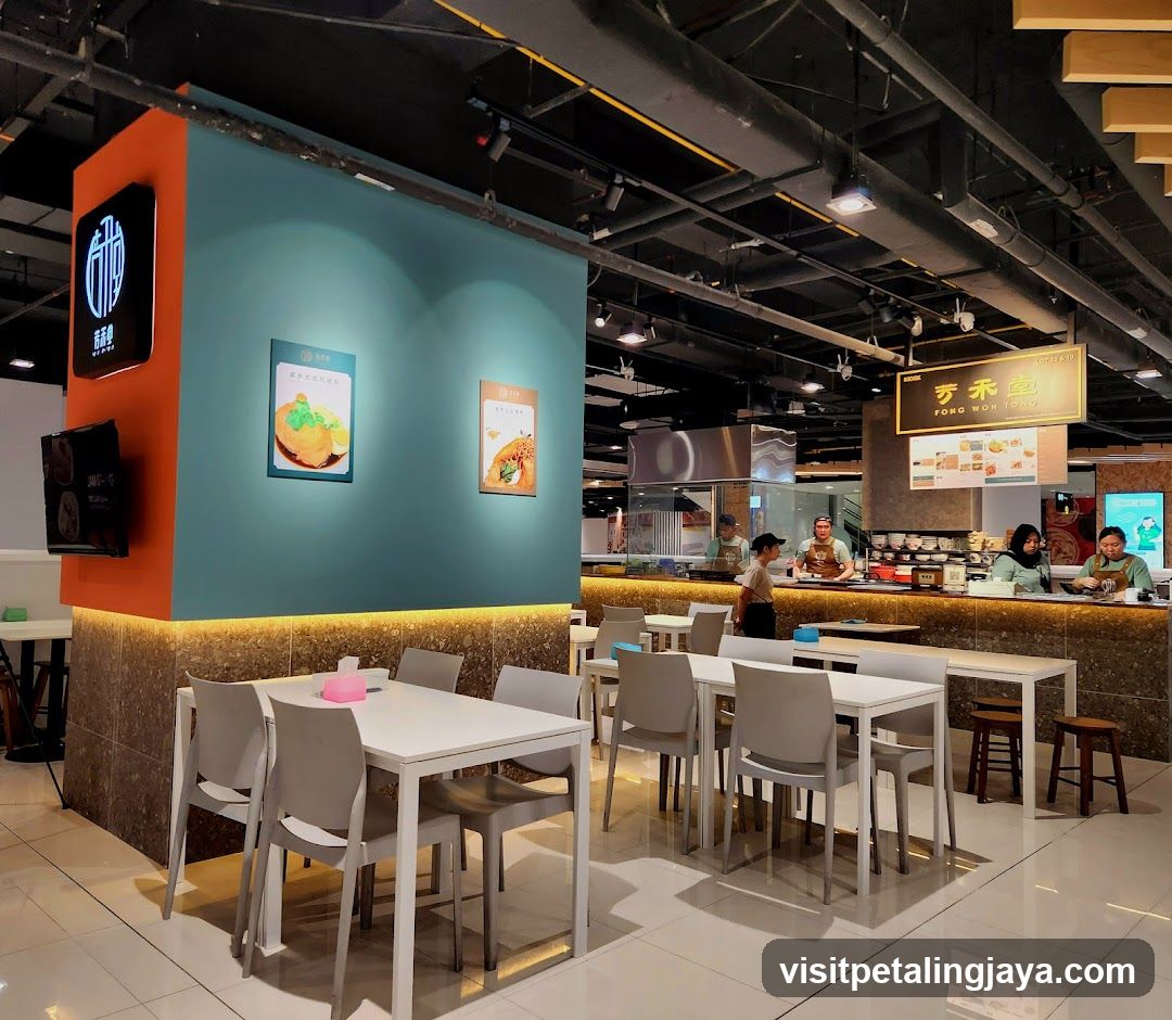 Restaurant Interior with Food Service Area