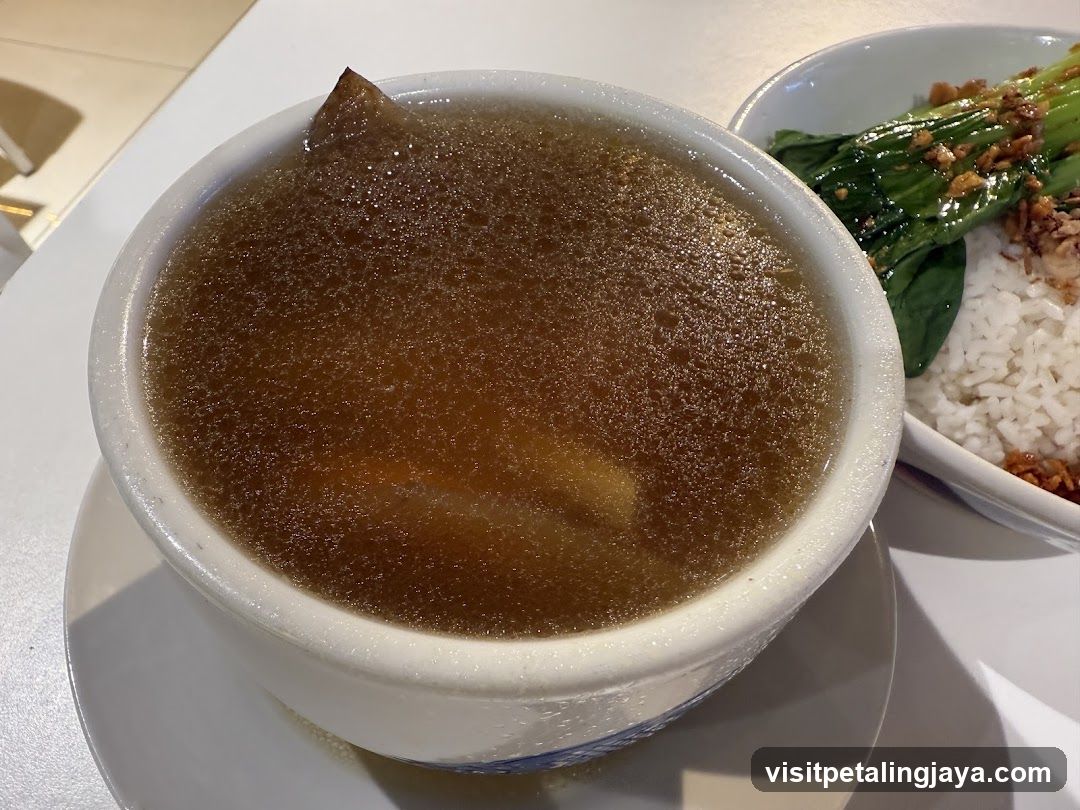Bowl of Soup with Side Dish