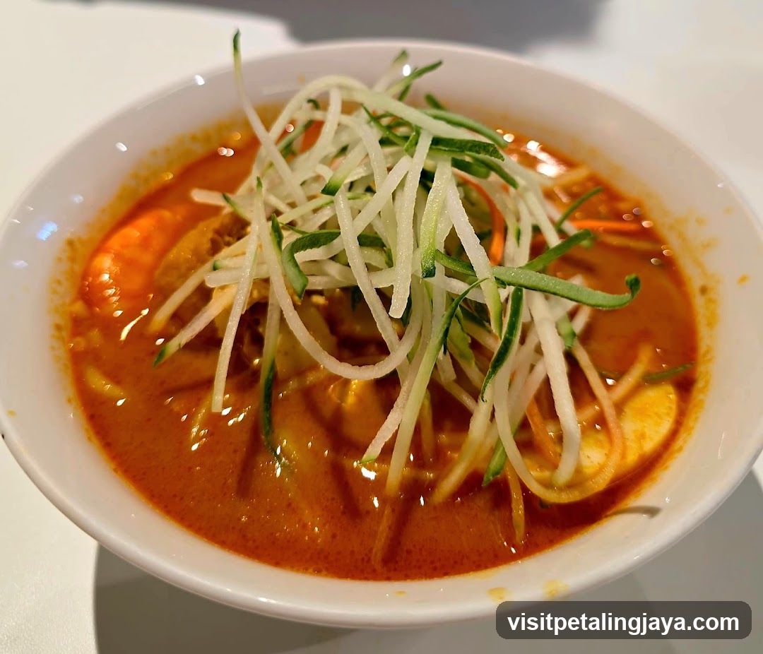 Curry Noodle Soup with Garnish