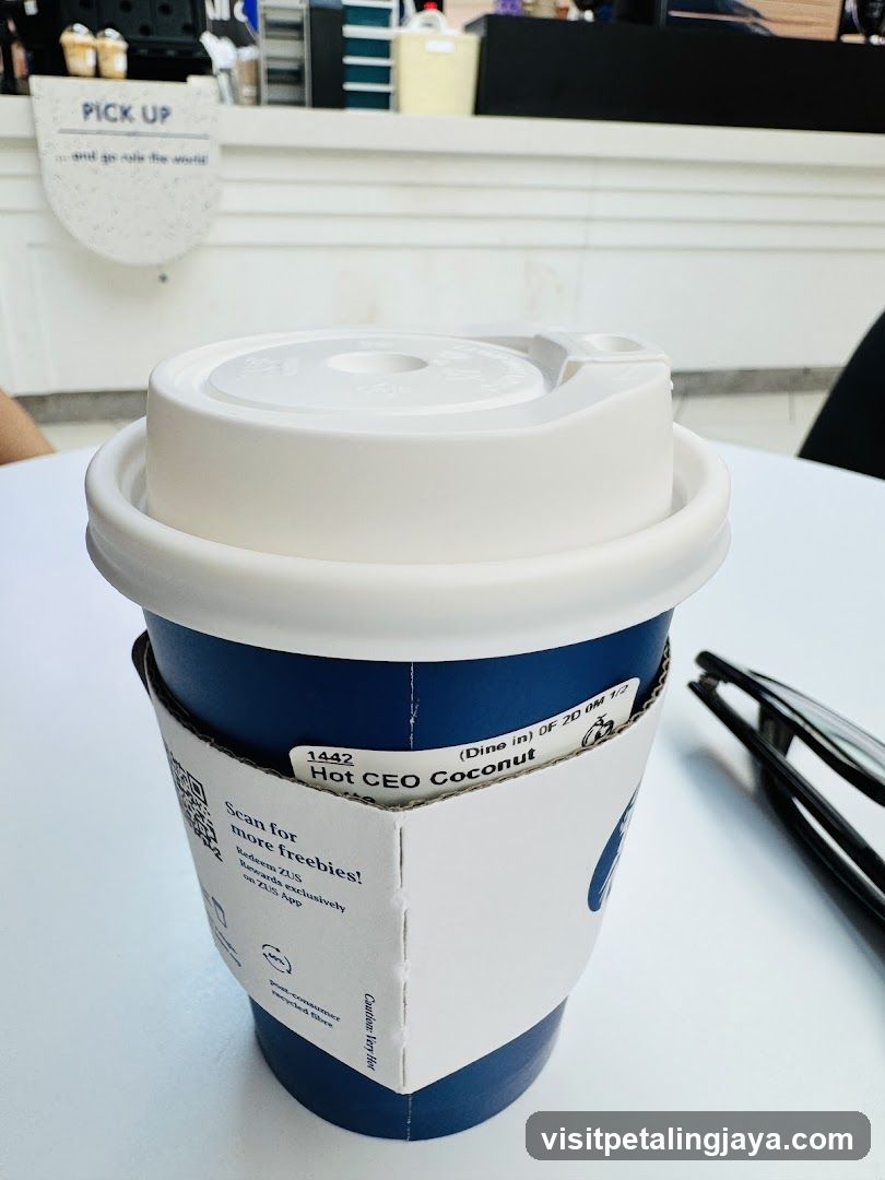 Coffee Cup with Freebie Offer