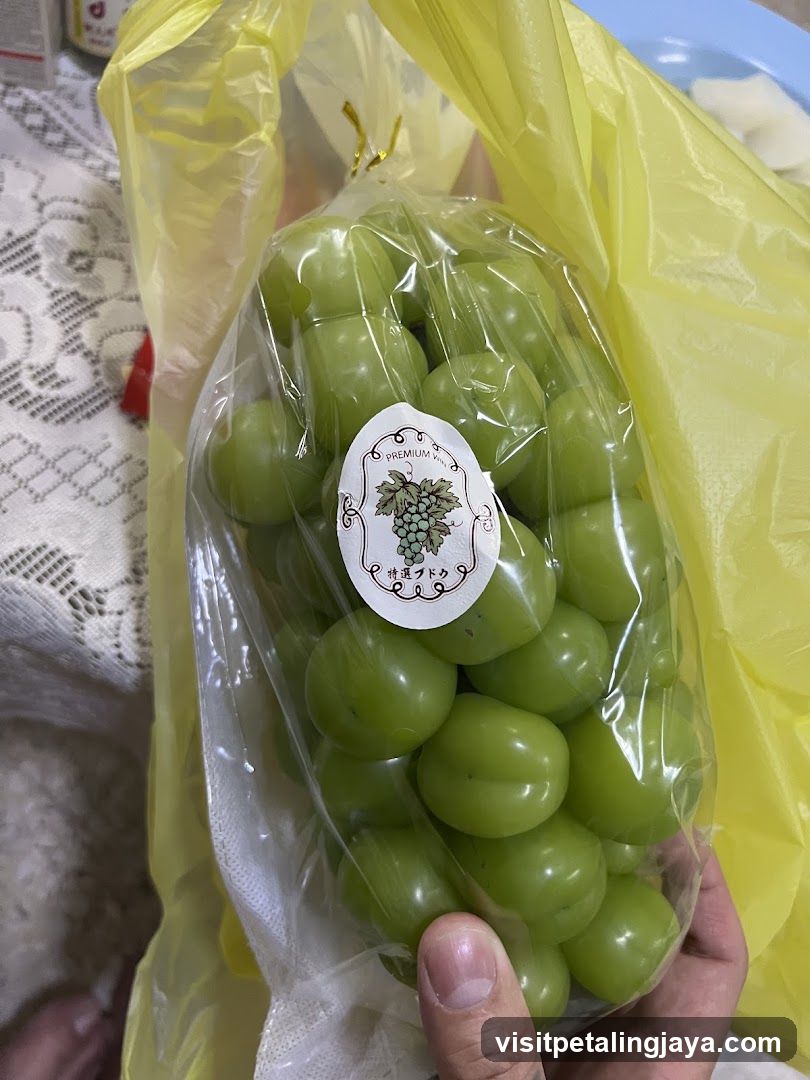Green Grapes in Plastic Bag