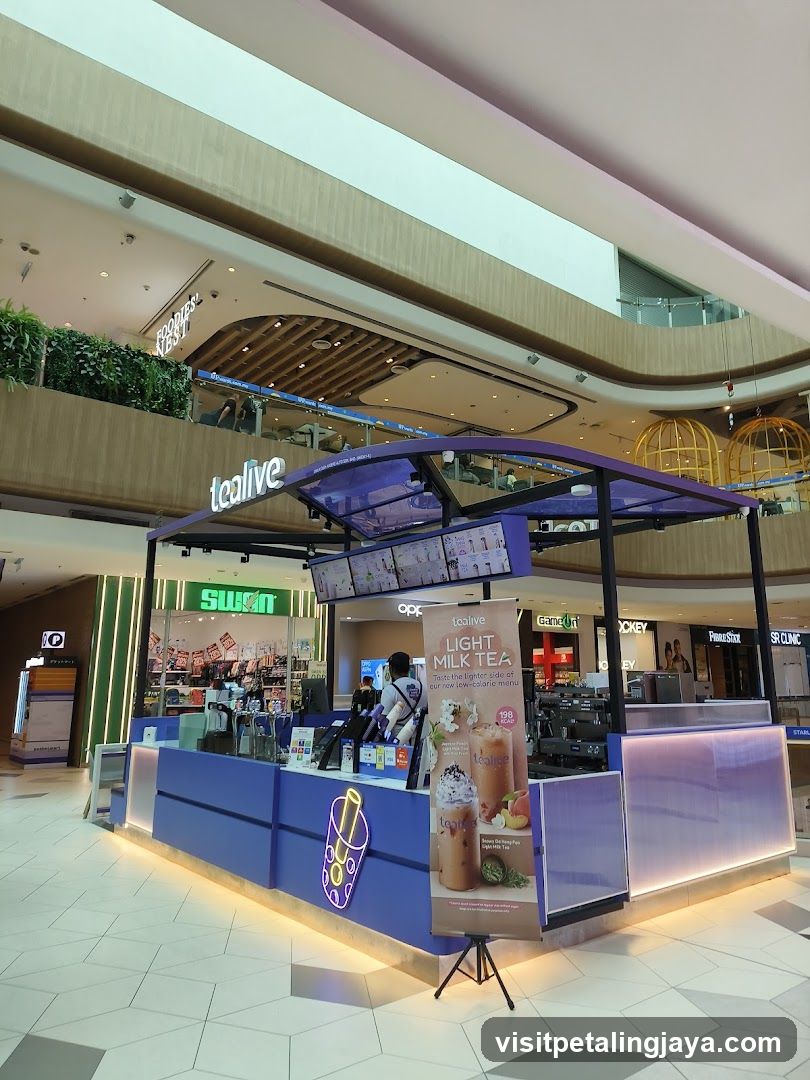 Tealive Kiosk in Mall